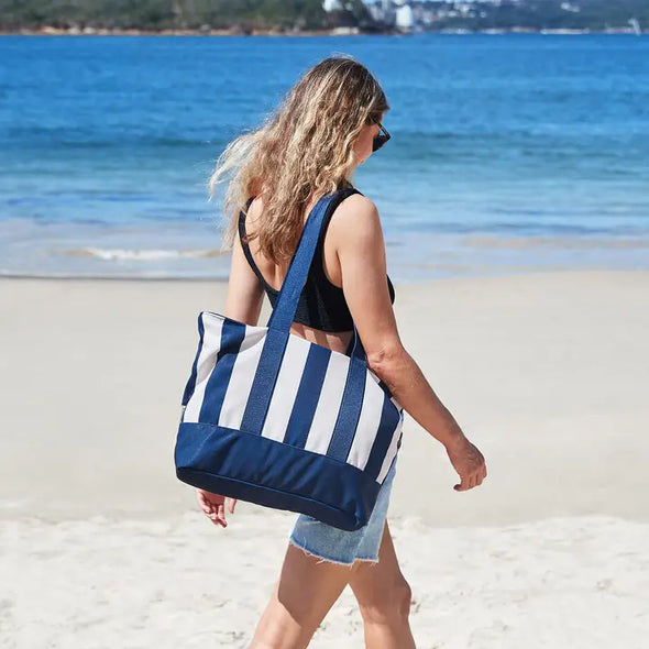 Dock & Bay Canvas Beach Bag -Whitsunday Blue