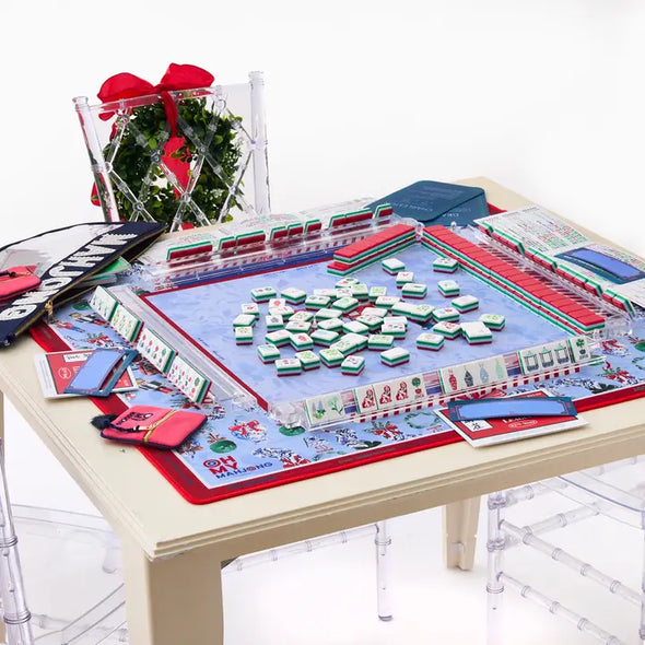 Deck the Halls Neoprene Mahjong Mat