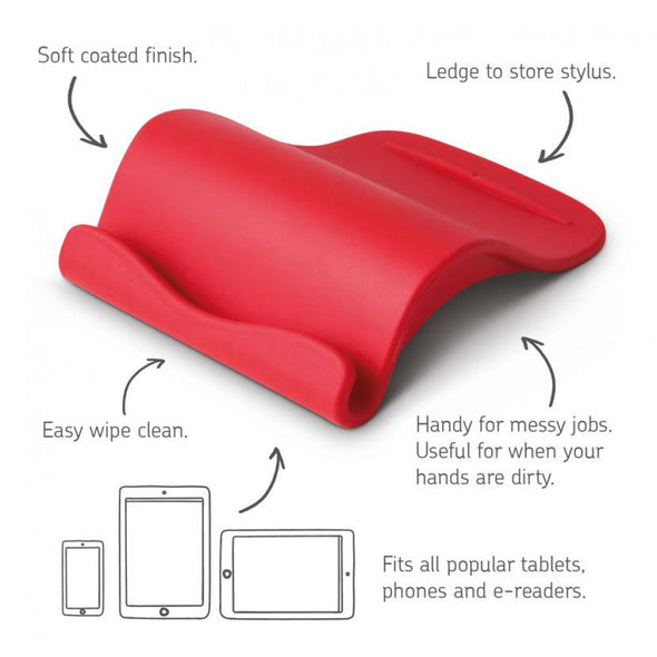 The Handy Tablet Stand with Stylus-red