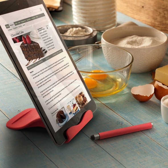 The Handy Tablet Stand w/Stylus-red
