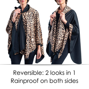 RainCaper-Black/Leopard : one size