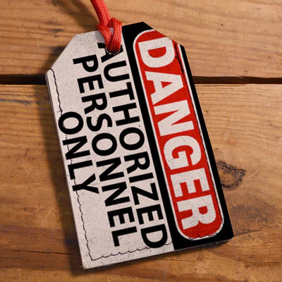 Backerton Printed Leather Luggage Tag