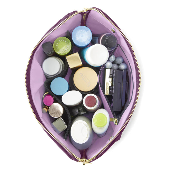 Signature Makeup Bag - Garnet with lilac