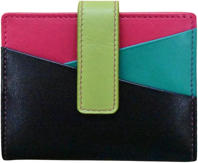 Mini Asymmetric Leather Card Wallet