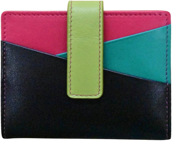 Mini Asymmetric Leather Card Wallet