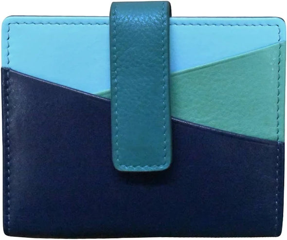 Mini Asymmetric Leather Card Wallet