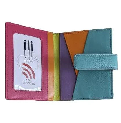 Mini Asymmetric Leather Card Wallet