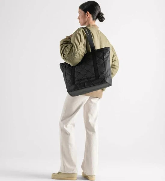 Heritage Quilted Tote - Black