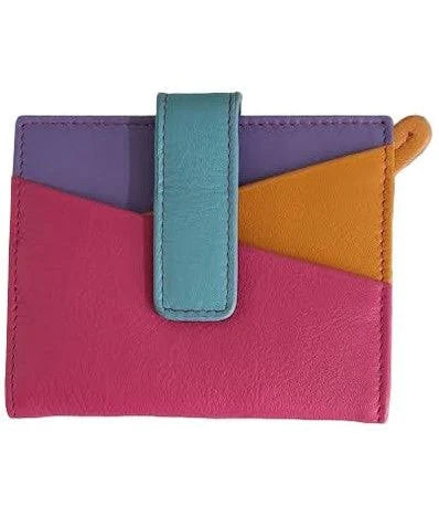 Mini Asymmetric Leather Card Wallet