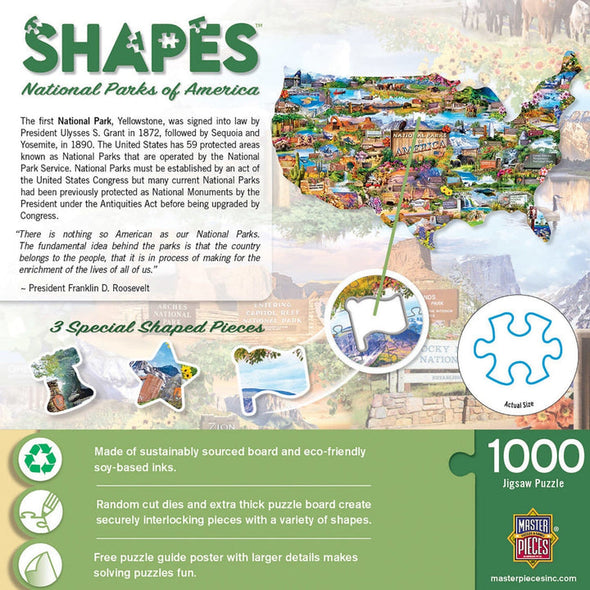 Shapes National Parks of America Puzzle-1000pc