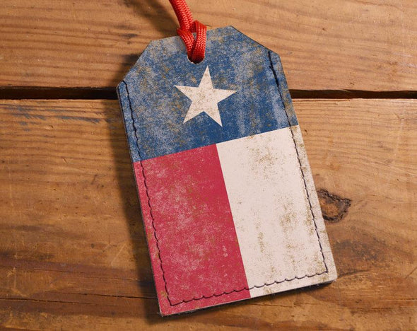 Backerton Printed Leather Luggage Tag