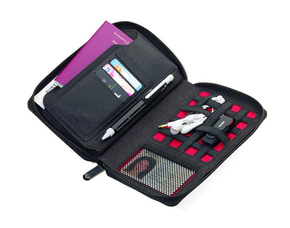 Troika Cargo Safe RFID Zip Organizer -dark grey