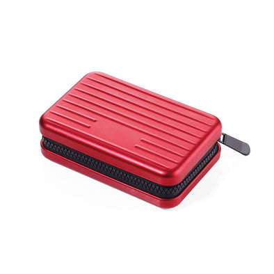 Kartenkoffer Aluminum Wallet RFID-red