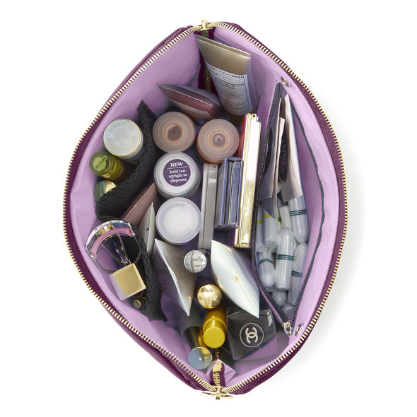Vacationer Makeup Bag - Garnet with lilac