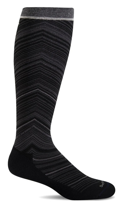 Women's Full Flattery Wide Calf Fit Compression Sock-black : M/L
