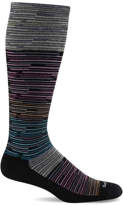 Women's Good Vibes Compression Socks-black : M/L