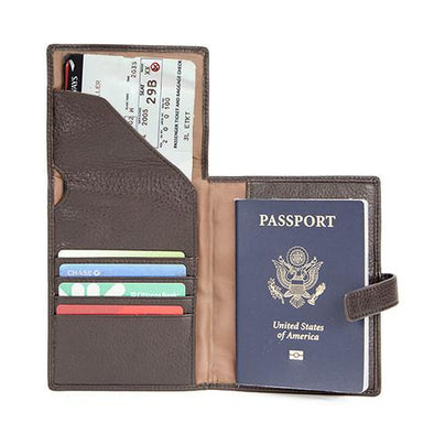 Cashmere RFID Passport Wallet with Ticket Holder