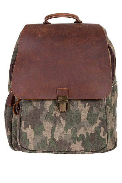 Camo Backpack w/Ranger Leather