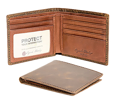 Distressed Thinfold RFID ID Wallet