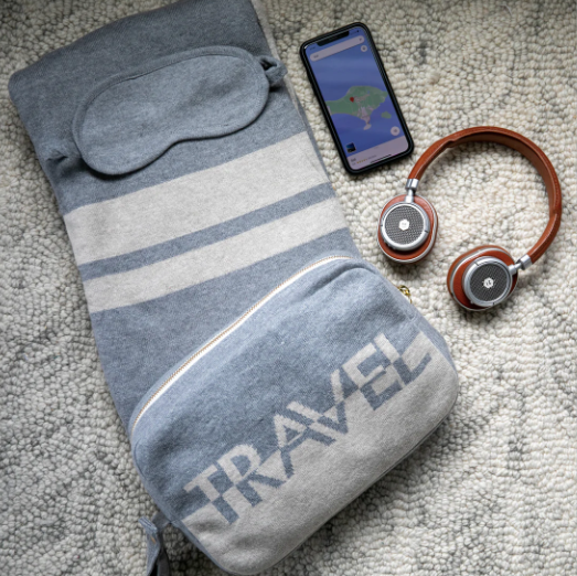 Travel Blanket Set Dual Lines