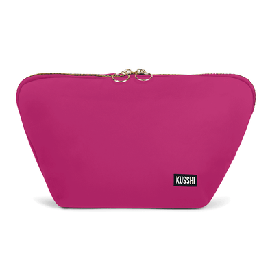 Vacationer Makeup Bag - Pink with teal