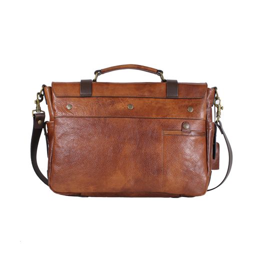 Chiarugi Old Tuscany Flapped Briefcase