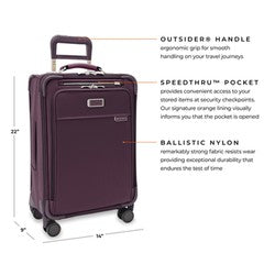 Baseline Essential Carry-On Spinner Plum